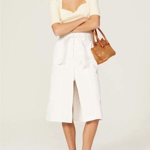 Thakoon White Midi Skirt with Front Slit